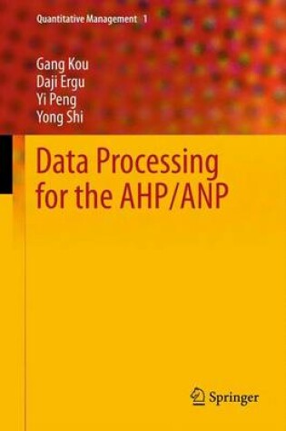 Cover of Data Processing for the AHP/ANP