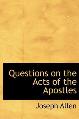 Cover of Questions on the Acts of the Apostles