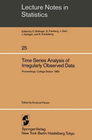 Cover of Time Series Analysis of Irregularly Observed Data