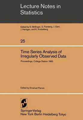 Book cover for Time Series Analysis of Irregularly Observed Data