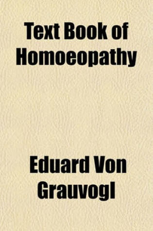 Cover of Text Book of Homoeopathy