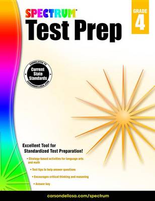 Book cover for Spectrum Test Prep, Grade 4