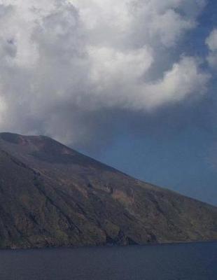 Book cover for Stromboli Crater Italy Notebook Large Size 8.5 x 11 Ruled 150 Pages Softcover