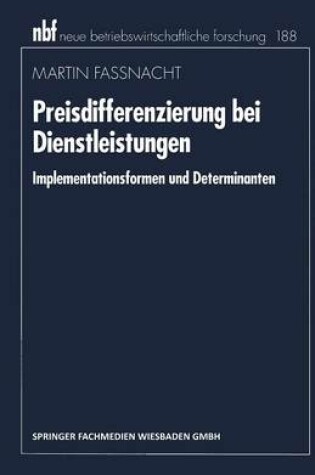 Cover of Preisdifferenzierung bei Dienstleistungen