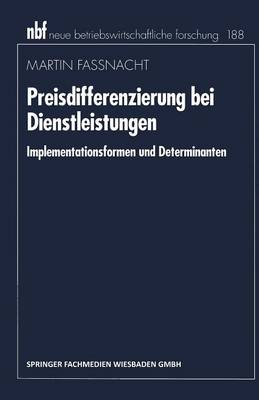 Cover of Preisdifferenzierung bei Dienstleistungen