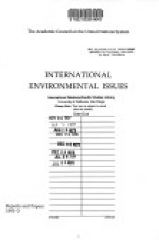 Cover of International Environmental Issues