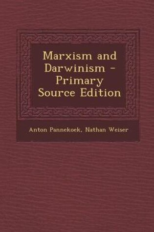 Cover of Marxism and Darwinism - Primary Source Edition