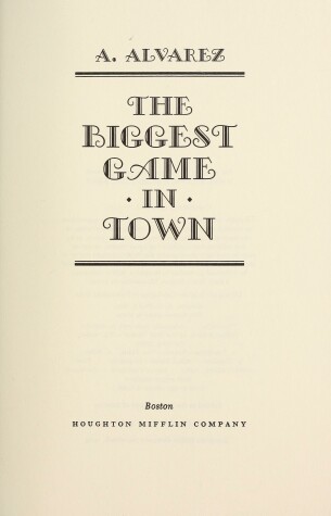 Book cover for Biggest Game in Town (Pb)