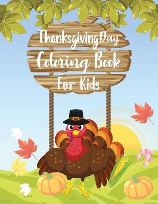 Book cover for Thanksgiving Day Coloring Book for Kids
