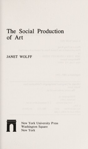 Book cover for Social Production of Art Pb