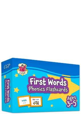 Book cover for New First Words Phonics Flashcards for Ages 3-5
