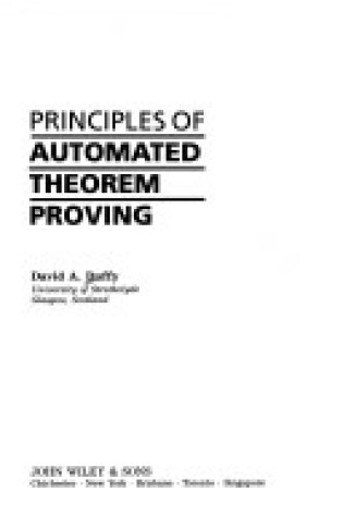 Cover of Principles of Automated Theorem Proving