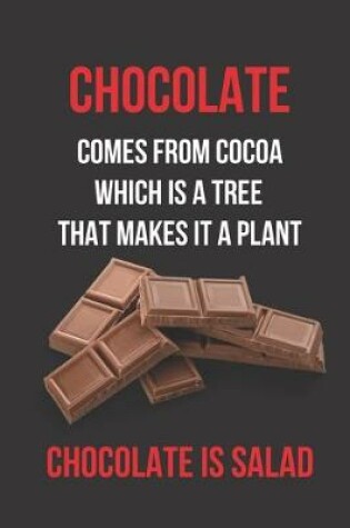 Cover of Chocolate Comes From Cocoa Which is a Tree That Makes It a Plant Chocolate is Salad