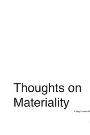 Cover of Beginning Thoughts on Materiality
