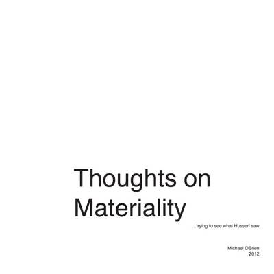 Book cover for Beginning Thoughts on Materiality