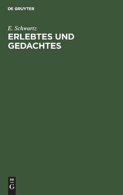 Book cover for Erlebtes Und Gedachtes