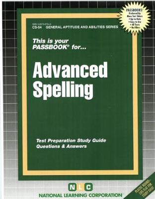 Book cover for ADVANCED SPELLING