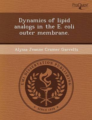 Book cover for Dynamics of Lipid Analogs in the E