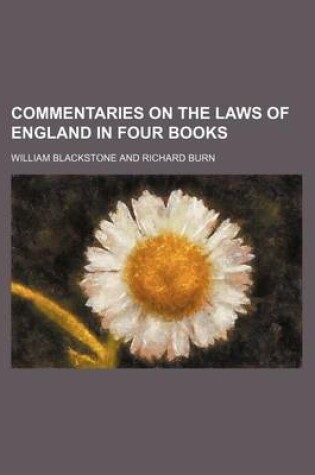 Cover of Commentaries on the Laws of England in Four Books
