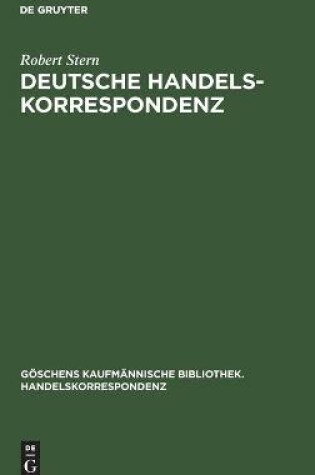 Cover of Deutsche Handelskorrespondenz