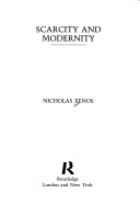 Book cover for Scarcity and Modernity