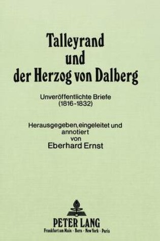 Cover of Talleyrand Und Der Herzog Von Dalberg