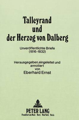 Book cover for Talleyrand Und Der Herzog Von Dalberg