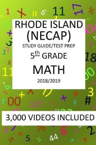 Cover of 5th Grade RHODE ISLAND NECAP 2019 MATH Test Prep