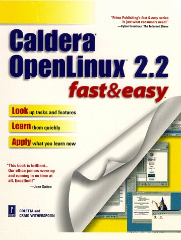 Book cover for Caldera OpenLinux 2.2 Fast and Easy