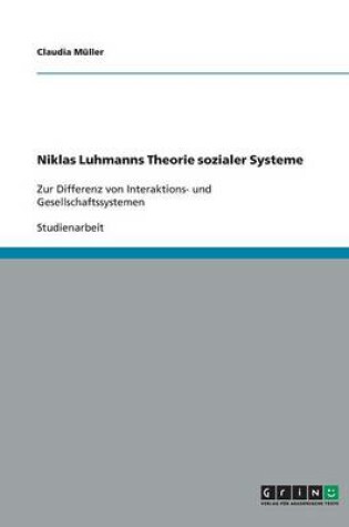 Cover of Niklas Luhmanns Theorie sozialer Systeme