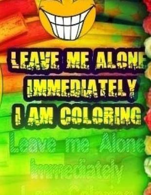 Book cover for Leave Me Alone Immediately I Am Coloring Part 19