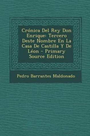 Cover of Cronica del Rey Don Enrique