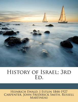 Book cover for History of Israel; 3rd Ed.