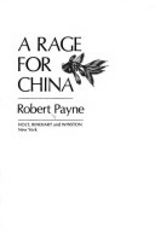 Cover of A Rage for China