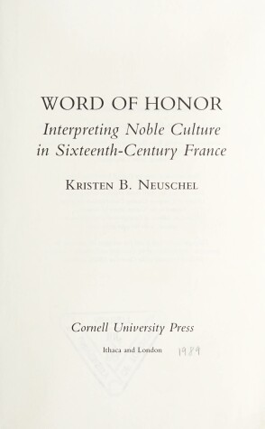 Book cover for Word of Honor