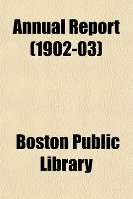 Book cover for Annual Report (1902-03)