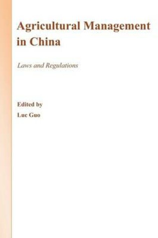 Cover of Agricultural Management in China