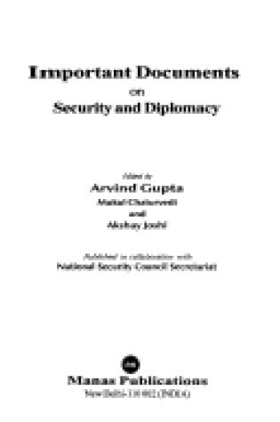 Cover of Important Documents on Security & Diplomacy