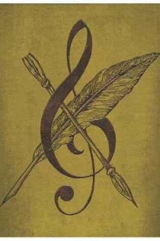Cover of Music Manuscript Paper Notebook, Blank Sheet Music for Song Writing & Composition - Cleft and Pen