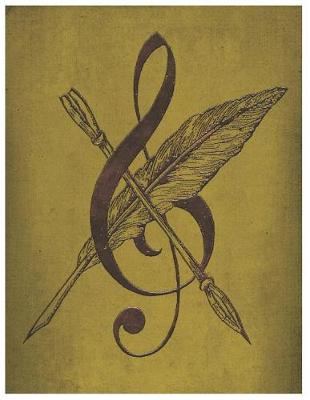 Book cover for Music Manuscript Paper Notebook, Blank Sheet Music for Song Writing & Composition - Cleft and Pen