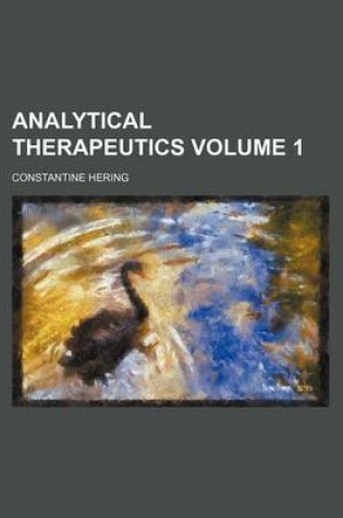 Cover of Analytical Therapeutics Volume 1