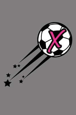 Book cover for X Monogram Initial Soccer Journal