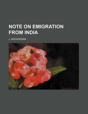 Book cover for Note on Emigration from India