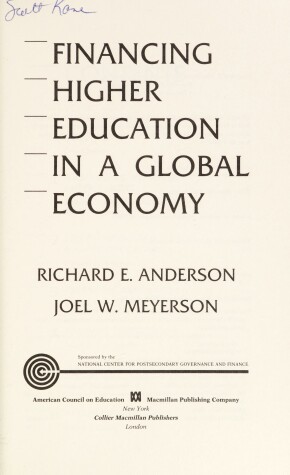 Book cover for Financing Higher Education in a Global Economy