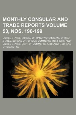 Cover of Monthly Consular and Trade Reports Volume 53, Nos. 196-199