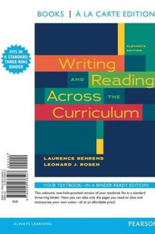 Cover of Writing and Reading Across the Curriculum