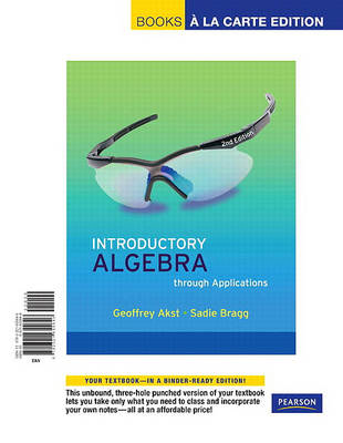 Book cover for Introductory Algebra Through Applications, Books a la Carte Edition