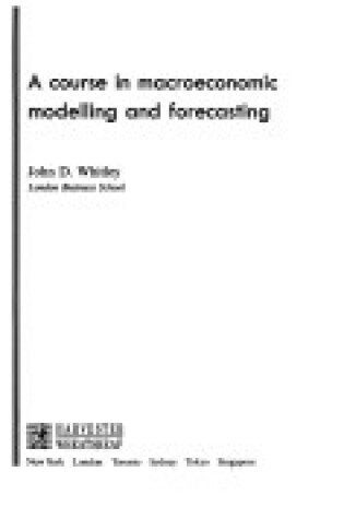 Cover of Course Macroeconomic Modelling Forecastg