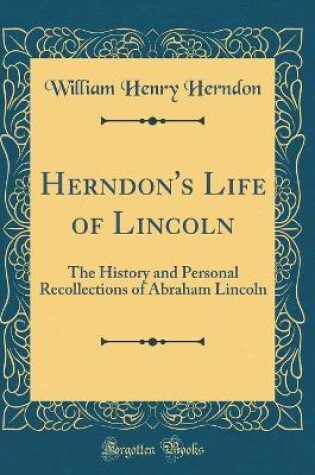 Cover of Herndon's Life of Lincoln