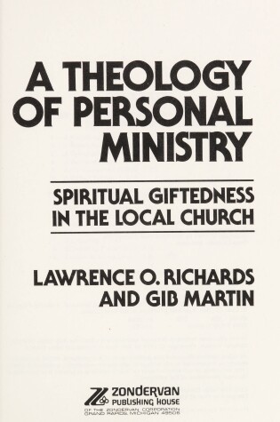 Cover of A Theology of Personal Ministry